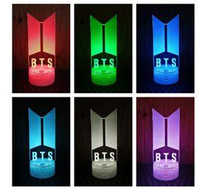 Lámpara ilusión 3D De K-pop 7 Colores Led Integrados Corea