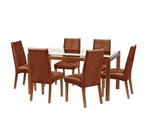 Juego De Comedor Barcelona 1600X1000 S/Cadiz Cuero Cafe Moro