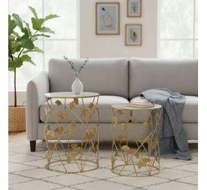 Mesa Auxiliar Acento Ginkgo Elegante Diseño Escultural Jhn