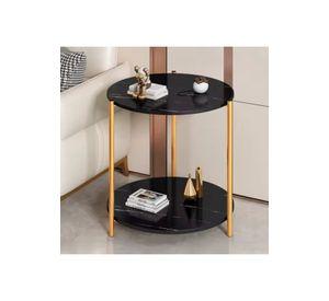 Mesa Lateral redonda diseño mármol 40cm Chic Home