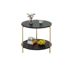 Mesa Lateral redonda diseño mármol 40cm Chic Home