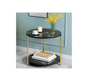 Mesa Lateral redonda diseño mármol 40cm Chic Home