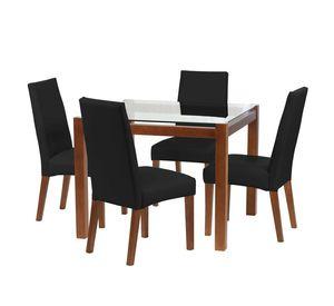 Juego De Comedor Barcelona 1000X1000 S/Cadiz Pu Negro