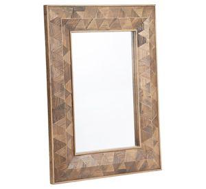 Espejo Lidoga rectangular de madera de olmo