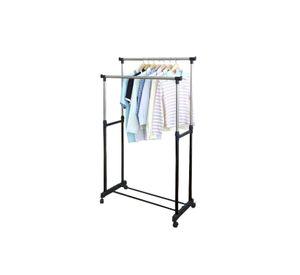 Perchero Doble Organizador Colgador Ruedas