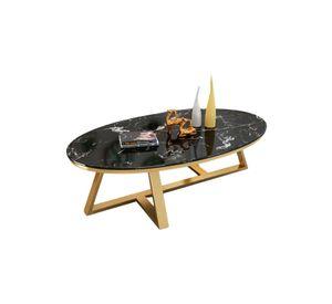 Mesa de centro ovalada diseño marmol 120*60*45cm Chic Home