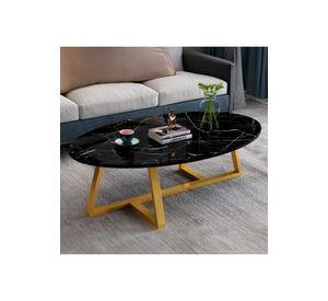 Mesa de centro ovalada diseño marmol 120*60*45cm Chic Home