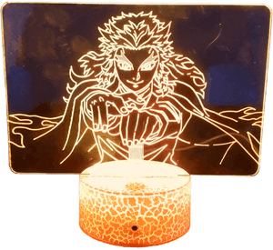 Lámpara ilusión 3D De Kyojuro Rengoku 7 Colores Led Integrados