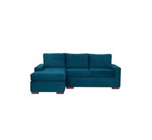 SECCIONAL IZQ LIVORNO TELA VELVET AZUL PETROLEO