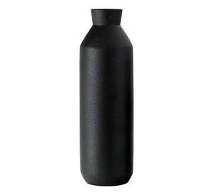 Florero Decorativo Jarrón Cerámica Alto Mesa Negro Jhn