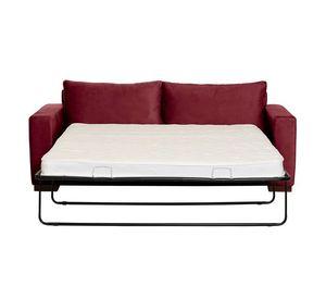 Sofa Cama Livorno 2Pl Tela Velvet Burdeo