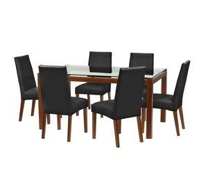 Juego De Comedor Barcelona 1600X1000 S/Cadiz Pu Negro