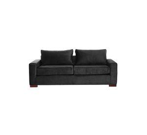 SOFA LIVORNO 3C TELA VELVET NEGRO