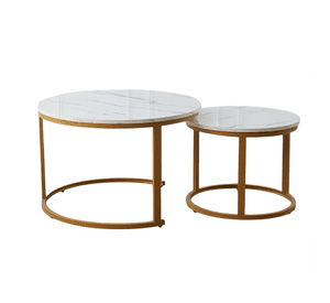Mesa de Centro Minimalista duo estilo madera brillante y base negro
