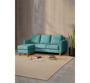 SECCIONAL VENECIA INTERCAMBIABLE TELA VELVET TURQUESA