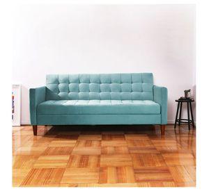FUTON GENOVA TELA VELVET TURQUESA