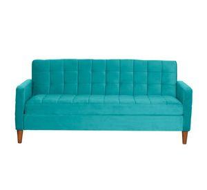 FUTON GENOVA TELA VELVET TURQUESA