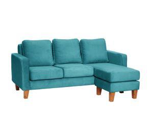 SECCIONAL VENECIA INTERCAMBIABLE TELA VELVET TURQUESA