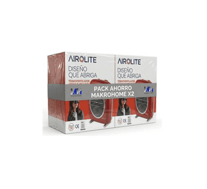 Pack X2 Termoventilador Vintage Ht2000b Estilo Cl sico Rojo