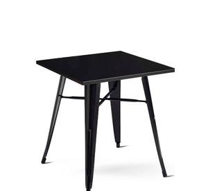 Mesa Metal Tolix Negra 70x70 cm