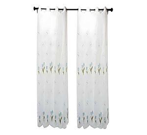 JUEGO DE 2 VISILLOS BORDADOS 10