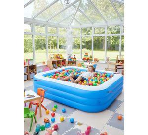 Piscina Inflable Rectangular de 210x140x60 CM Color Azul