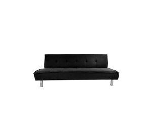Futón Sofá Cama Ajustable 170x50x40 CM Negro
