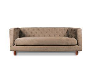 SOFA BRESCIA 3C TELA VELVET VIVIAN CAFÉ