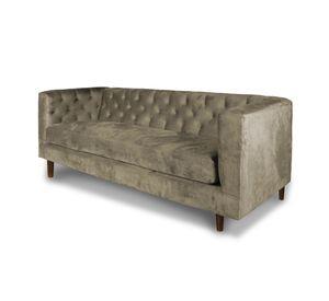 SOFA BRESCIA 3C TELA VELVET VIVIAN CAFÉ