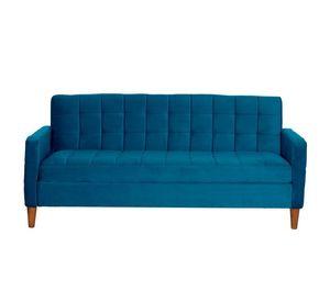 FUTON GENOVA  TELA VELVET AZUL PETROLEO