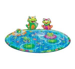 Alfombra Lanza Aguas Niños Piscina Fuente Rana 147 Cm