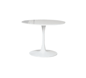 Mesa Comedor Redonda Tulip 80 cm con Base Pedestal de Acero
