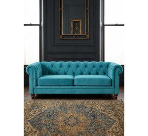 SOFA FLORENCIA 3C TELA VELVET TURQUESA