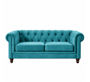SOFA FLORENCIA 3C TELA VELVET TURQUESA