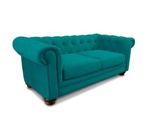 SOFA FLORENCIA 3C TELA VELVET TURQUESA