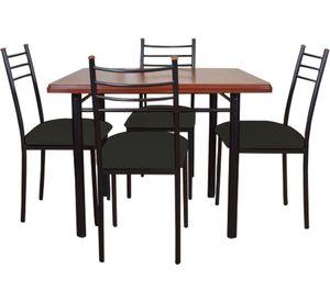 COMEDOR RANCO 4 SILLAS NEGRO