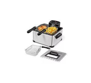 Freidora industrial de aceite doble 7.5L, acero inoxidable