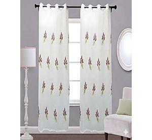 JUEGO DE 2 VISILLOS BORDADOS – ELEGANCIA FLORAL Y CLARIDAD NATURAL PARA EL HOGAR 07