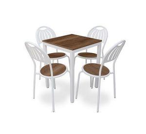 Mesa Comedor-Cafetería 4 Personas Silla Luz Blanca