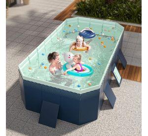 Piscina Infantil 2.6 Metros Armable Plegable Para Exteriores