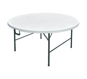 Mesa Plegable Redonda 180x74 Cms Blanca Northwest