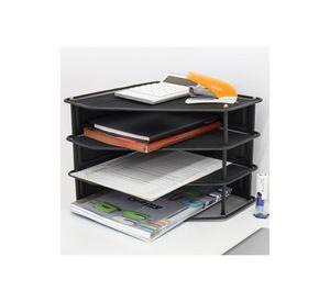 Organizador Libros Revistero Metal Escritorio 3 Niveles 31x24x29 CM