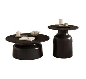 Set 2 Mesas De Centro Industrial Elegante Minimalista Madera