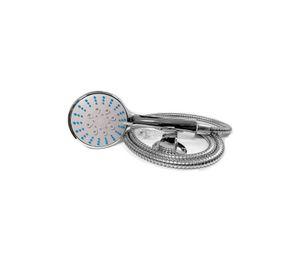 Kit De Ducha Teléfono Manguera Soporte Cromado Acero Inox
