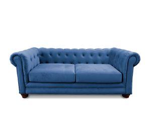 SOFA FLORENCIA 3C TELA VELVET AZUL PETROLEO