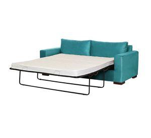 Sofa Cama Livorno 2Pl Tela Velvet Turquesa