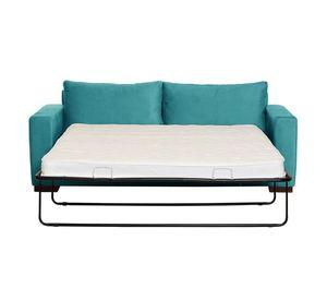 Sofa Cama Livorno 2Pl Tela Velvet Turquesa