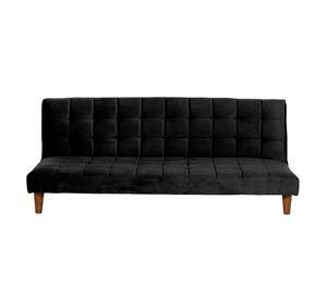 FUTON TURIN  TELA VELVET NEGRO