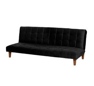 FUTON TURIN  TELA VELVET NEGRO