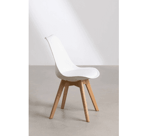 Comedor Mesa Eames Redonda De Vidrio 100cm Y 4 Sillas Tulip Blancas